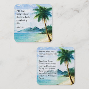 Gospel Tract Card Fyrkantigt Visitkort