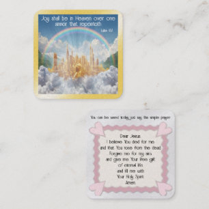 Gospel Tract Card Fyrkantigt Visitkort