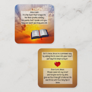 Gospel Tract Card Fyrkantigt Visitkort