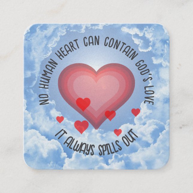 Gospel Tract Card Fyrkantigt Visitkort (Framsida)