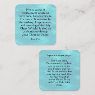 Gospel Tract Card Fyrkantigt Visitkort