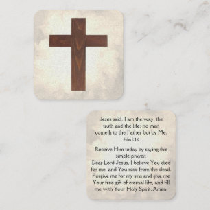 Gospel Tract Card Fyrkantigt Visitkort