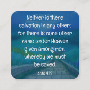 Gospel Tract Card Fyrkantigt Visitkort