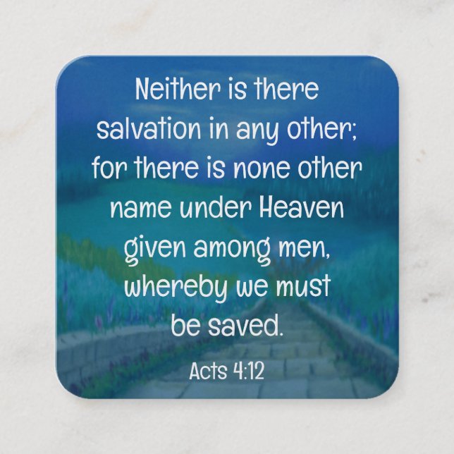 Gospel Tract Card Fyrkantigt Visitkort (Framsida)