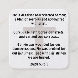 Gospel Tract Card Fyrkantigt Visitkort