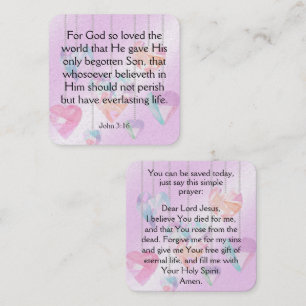 Gospel Tract Card Fyrkantigt Visitkort