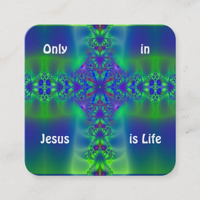 Gospel Tract Card Fyrkantigt Visitkort (Framsida)