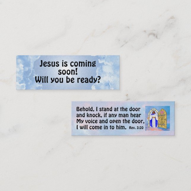 Gospel Tract Card Mini Visitkort (Fram/baksida)