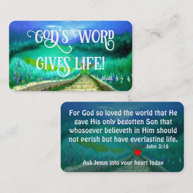 Gospel Tract Card Visitkort (Fram/baksida)