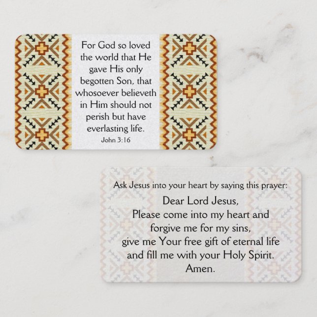 Gospel Tract Card Visitkort (Fram/baksida)