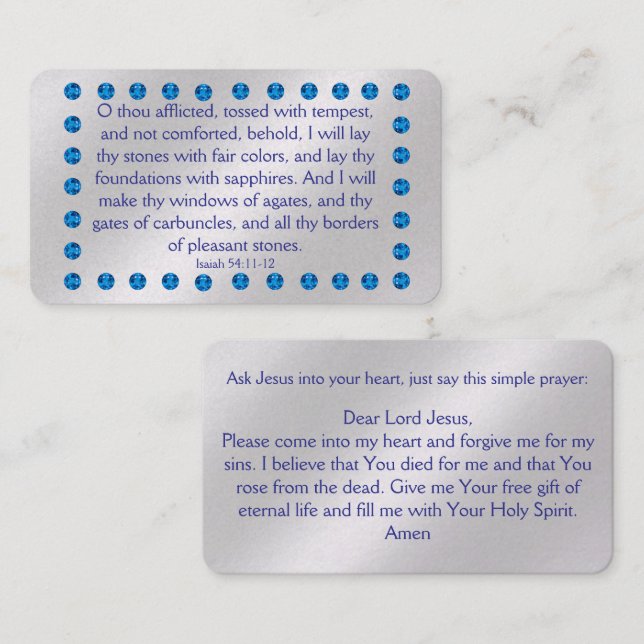 Gospel Tract Card Visitkort (Fram/baksida)