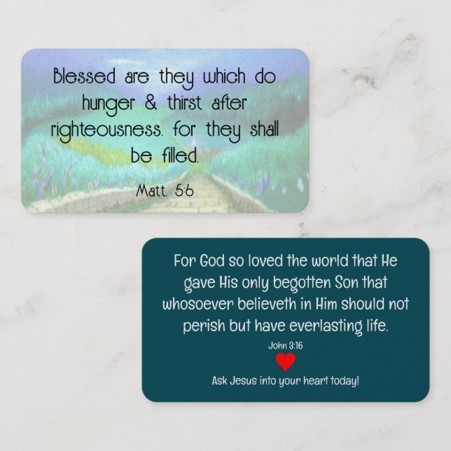Gospel Tract Card Visitkort (Fram/baksida)