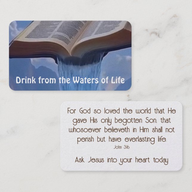 Gospel Tract Card Visitkort (Fram/baksida)