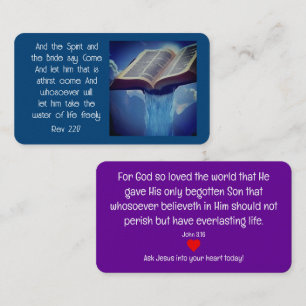 Gospel Tract Card Visitkort