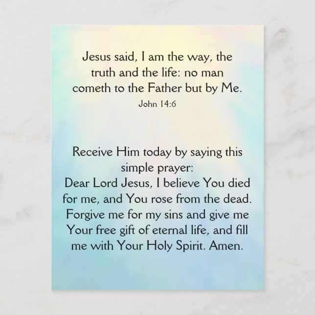 Gospel Tract Flygblad (Baksidan)