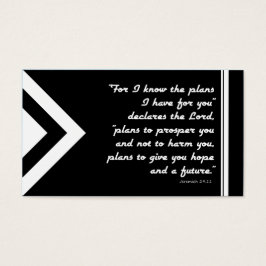 Gospel Tract Plan of Salvation Black and White Visitkort