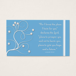 Gospel Tract Plan of Salvation Blue Swirl Visitkort