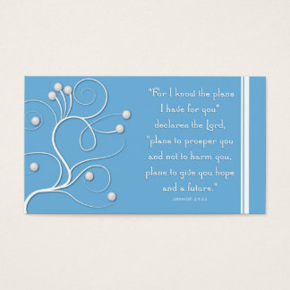 Gospel Tract Plan of Salvation Blue Swirl Visitkort