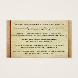 Gospel Tract Plan of Salvation Bra News Christian Visitkort