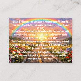 Gospel Tract Two Roads Card Visitkort