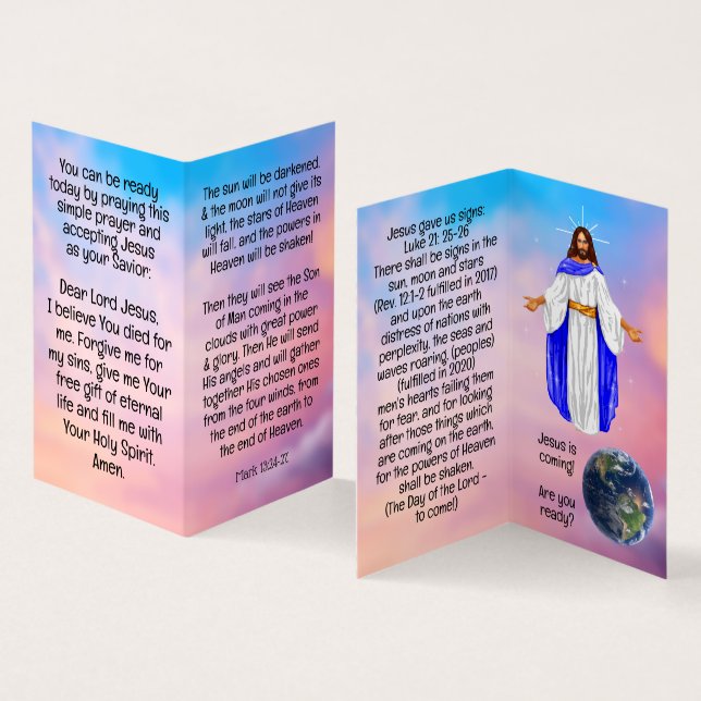 Gospel Tract  Visitkort (In- och utsida)
