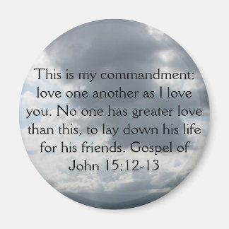 Gospelet John 15:12-13 Magnet