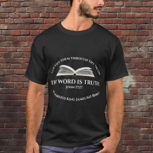 Gospelet John Bible Verse Ord i Guds Mörk T Shirt