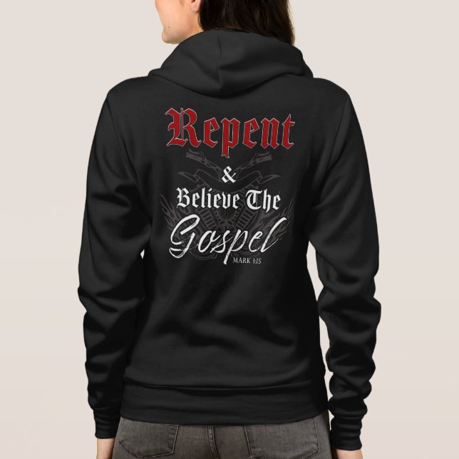 Gospelet om motoriserade och troliga motorcykeltro t shirt (Baksida)