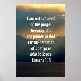 Gospelet Romans 1:16 Bibelverse Poster