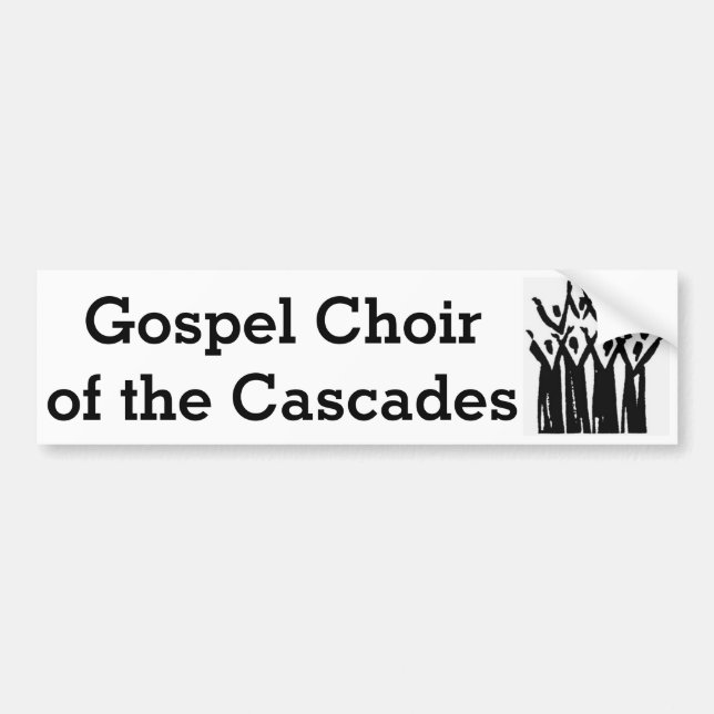 Gospelkör av den kaskadbildekalet 2014 bildekal (Framsidan)