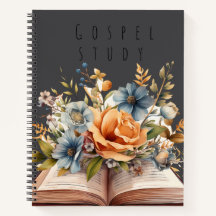 Gospelstudiebok | Blommig bibelstudiejournal