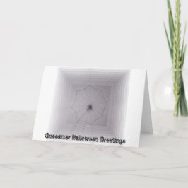 Gossamer Cute Spider på Webben Halloween Hälsning Kort