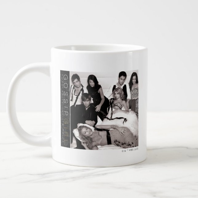 Gossip Girl Black and White Group Graphic Jumbo Mugg (Vänster)