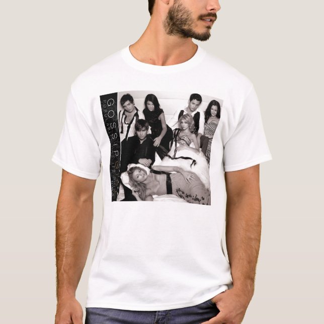 Gossip Girl Black and White Group Graphic T Shirt (Framsida)