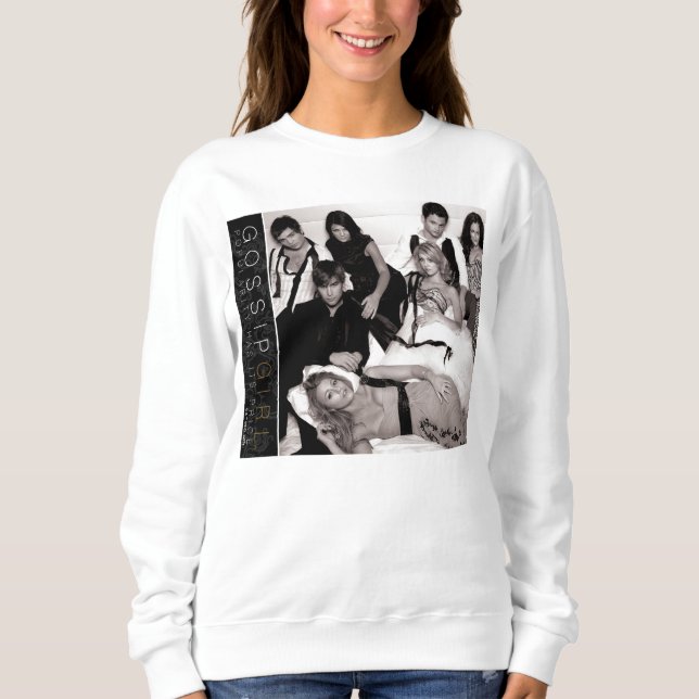 Gossip Girl Black and White Group Graphic T Shirt (Framsida)