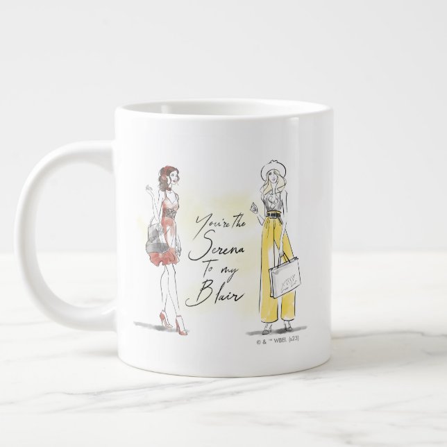 Gossip Girl - du är Serena till min Blair Jumbo Mugg (Vänster)