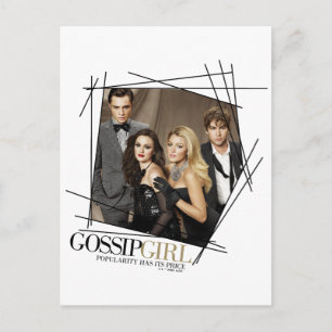 Gossip Girl Glamorösa Gruppgrafik Vykort