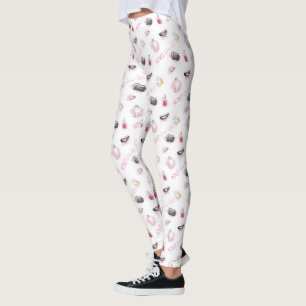 Gossip Girl Makeup Mönster Leggings