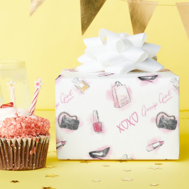 Gossip Girl Makeup Mönster Presentpapper (Födelsedagsfest)