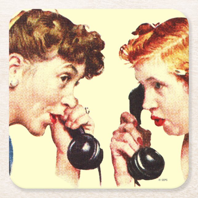 Gossip-kedjan Underlägg Papper Kvadrat (Framsidan)