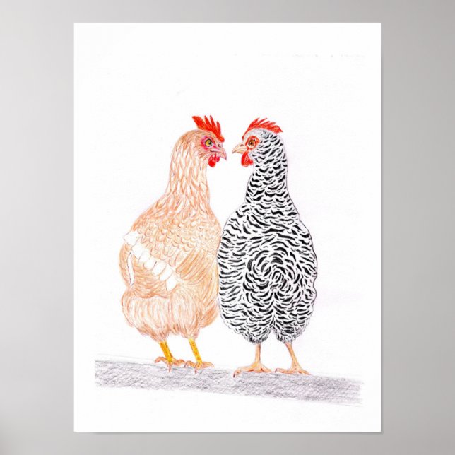 Gossiping Hens Poster (Framsidan)