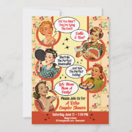 Gossiping Housefru Par Shower 2 Inbjudningar