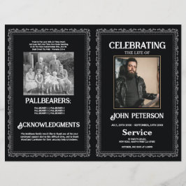 Gossisk originalordning för Sten, svart design Reklamblad