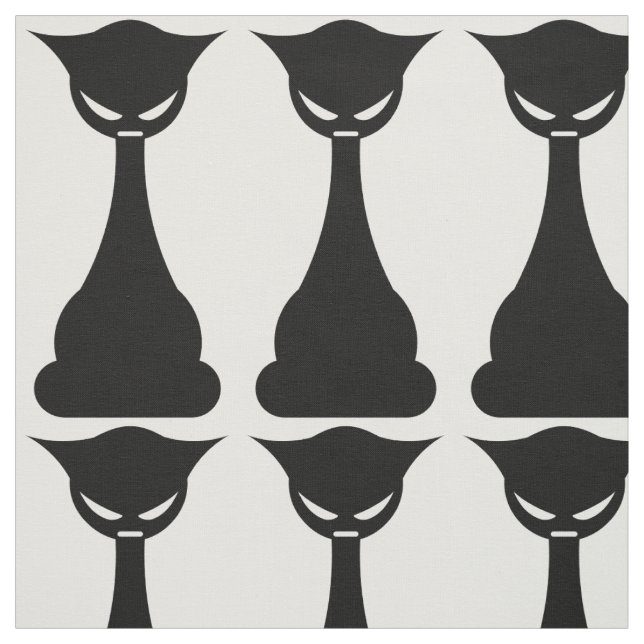 Gosvart silhuettyger av katt tyg (Provkarta)