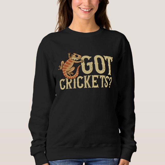 Got Crickets Bearded Dragon Beardie Lizard Reptile T Shirt (Framsida)