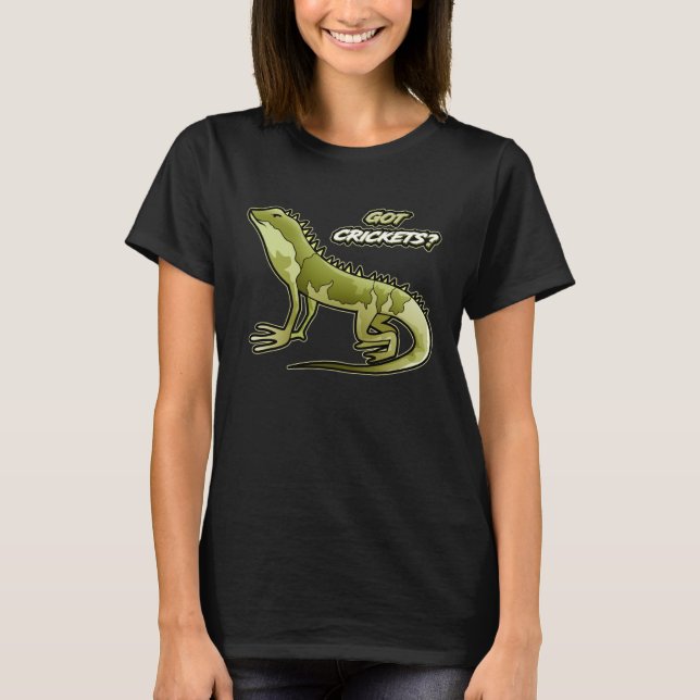 Got Crickets Feeding Time For Bearded Dragons T Shirt (Framsida)