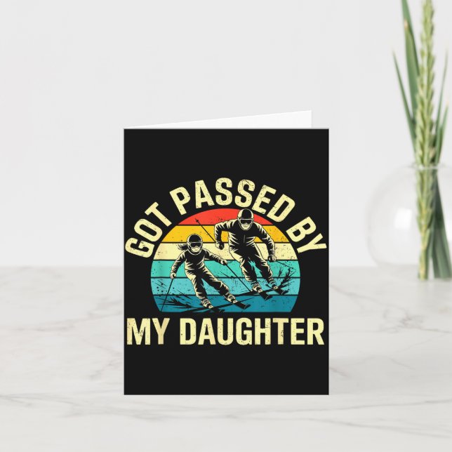 Got Ped By My Daughter Funny Ski Skiing Winter Mou Kort (Framsida)