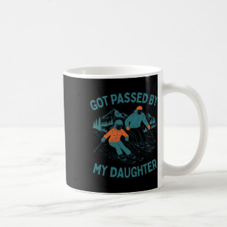 Got Ped By My Daughter Funny Skiing Dad Winter Spo Kaffemugg