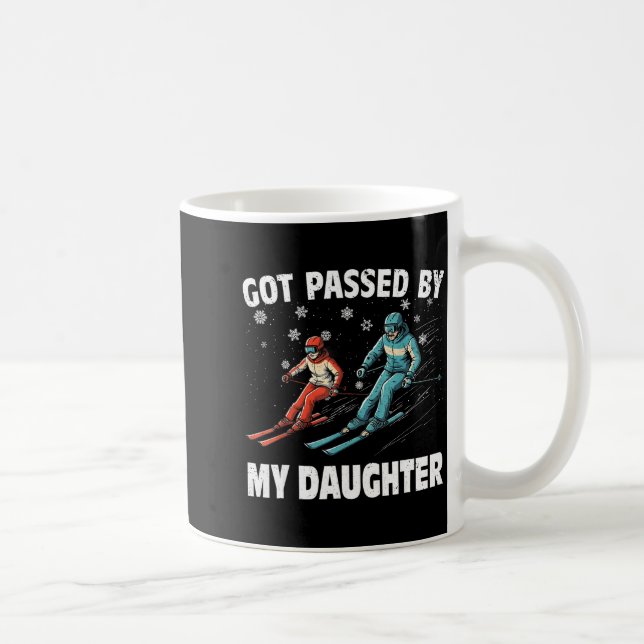 Got Ped By My Daughter Funny Skiing Funny Family D Kaffemugg (Höger)