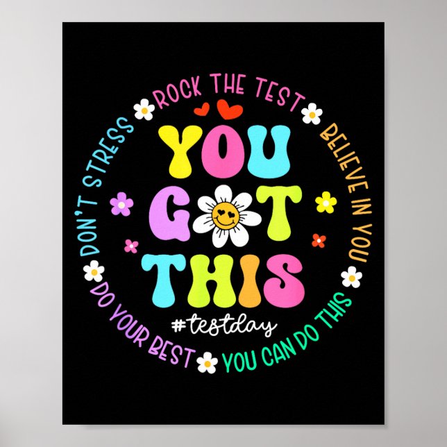 Got this don't stress rock the test test day poster (Framsidan)
